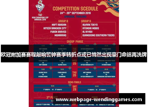 欧冠附加赛赛程敲响警钟赛季转折点或已悄然出现豪门命运再洗牌